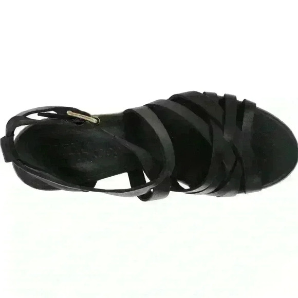 Timberland Earthkeepers Woven Montvale Black Leather  Ankle Strap Sandals Size 8 - Picture 2 of 9